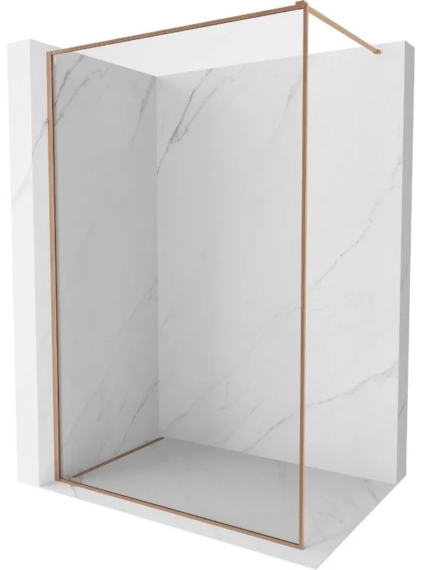 Mexen Kioto-F, sprchová zástena s rámom 180 x 202 cm, 8 mm číre sklo, profil medená matná, 800-180-104-65-00
