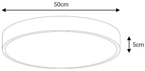 LED Stmievateľné stropné svietidlo LED/50W/230V 3000-6500K pr. 50 cm čierna + DO