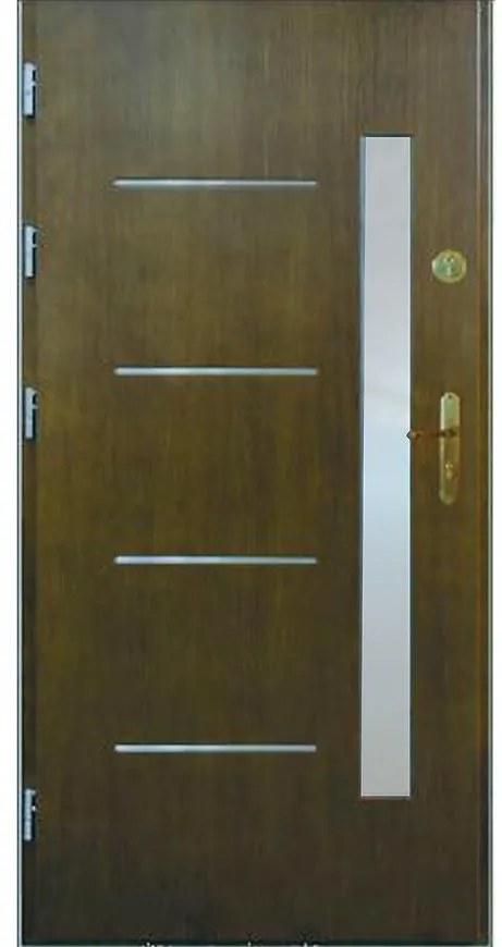 Dvere vchodové WZ 51 90L palisander