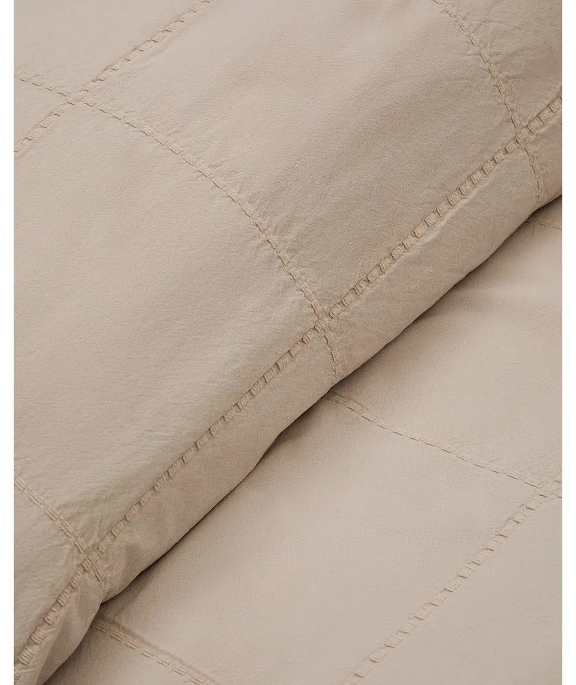 Svetlohnedý bavlnený prešívaný pléd 240x260 cm Isor – Kave Home