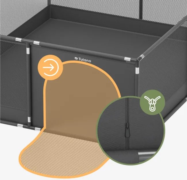 Detská ohrádka Cozy 25 grafitová