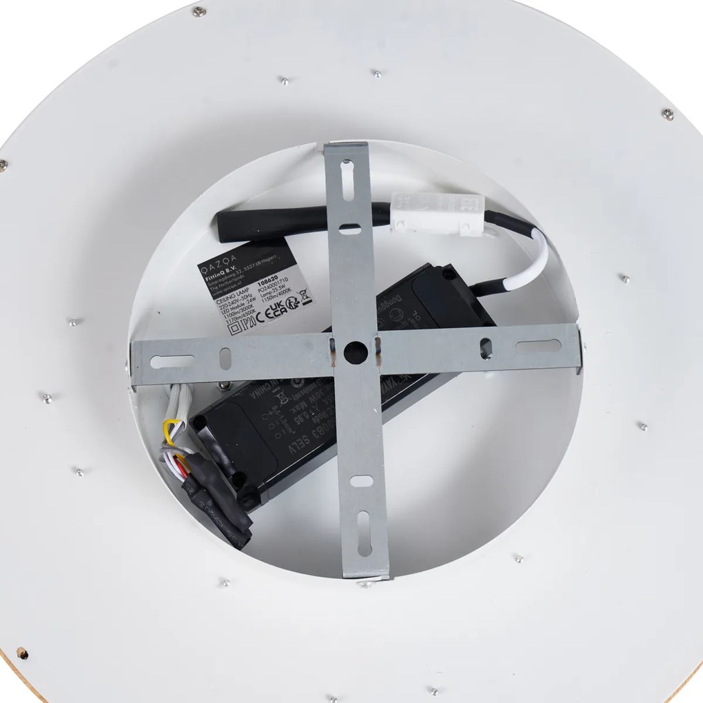 Škandinávske stropné svietidlo Drevo 40cm vrátane LED stmievateľné - Pecker