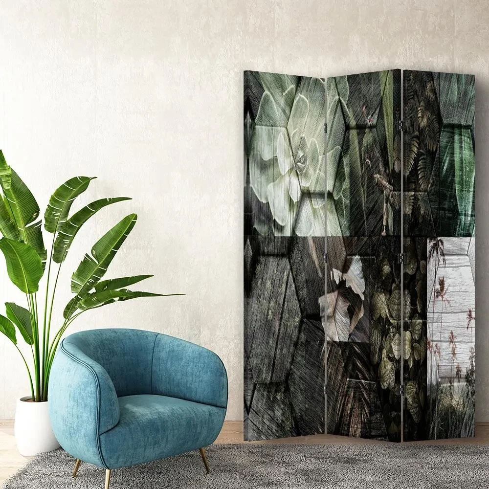 Gario Paraván Diskrétny vzor Rozmery: 145 x 170 cm, Prevedenie: Otočný paraván 360°