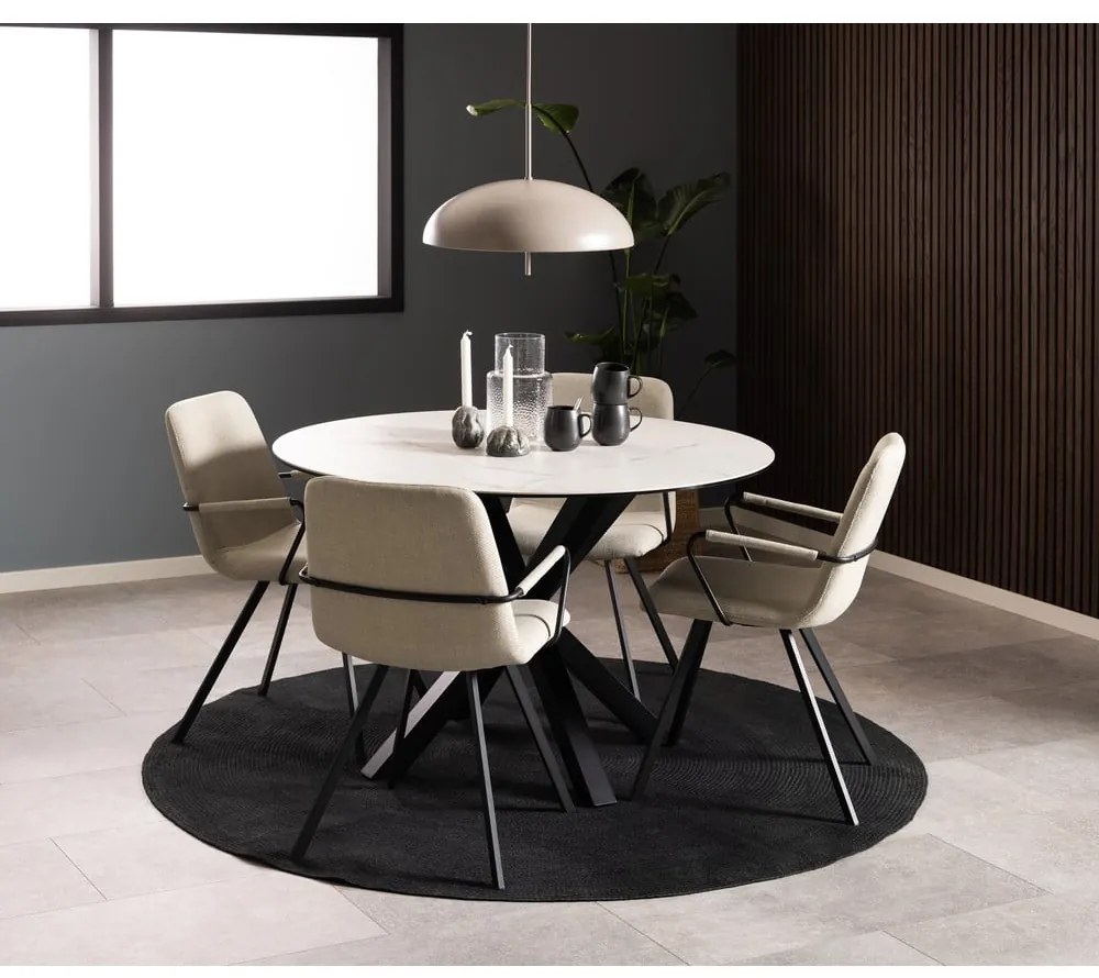 Krémové jedálenské stoličky v súprave 2 ks Selina – Actona