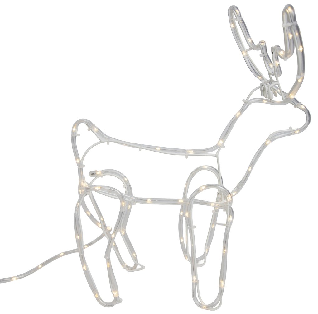 Vianočná stojaca lampa Sob so sánkami 116 cm vrátane LED s časovačom IP44 - Sori