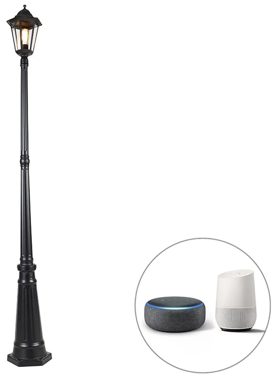 Inteligentná vonkajšia lampa čierna 200 cm IP44 vrátane Wifi ST64 - Havana
