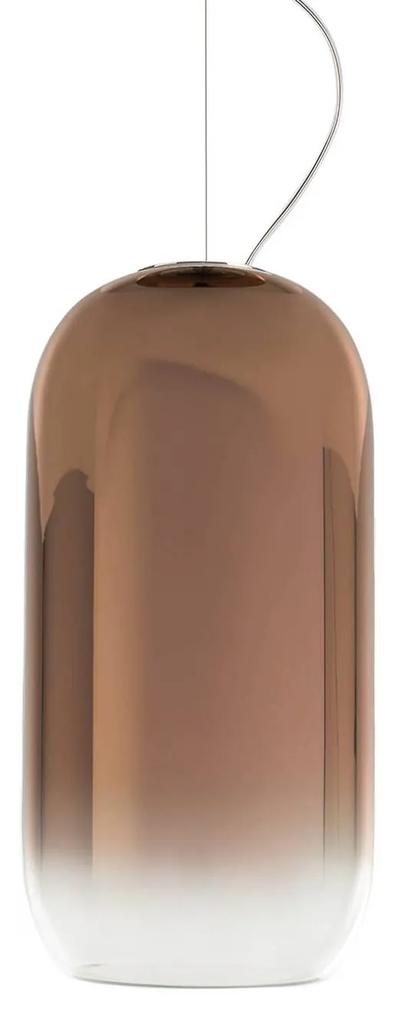 Artemide Gople Mini závesná lampa, bronz/čierna