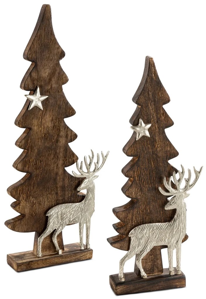 VIANOČNÁ SOŠKA WOOD AND DEER SADA 2KS 20X60 CM VIACFAREBNÁ
