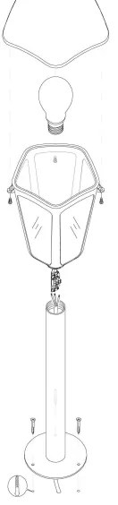 Eglo 98117 - Vonkajšia lampa MONREALE 1xE27/60W/230V IP44 výška 335 biela