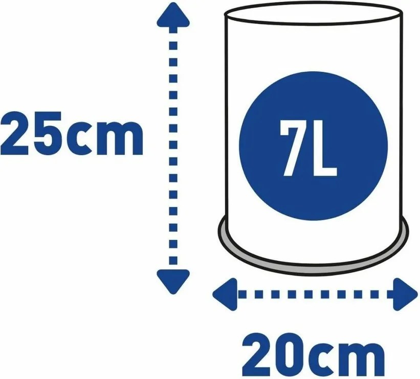 Alda Odpadkový kôš Officer dierovaný 7 l, čierna, 7 l