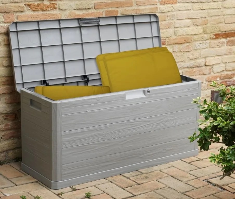 WOODYS záhradný plastový úložný box 280 L, svetlo šedá