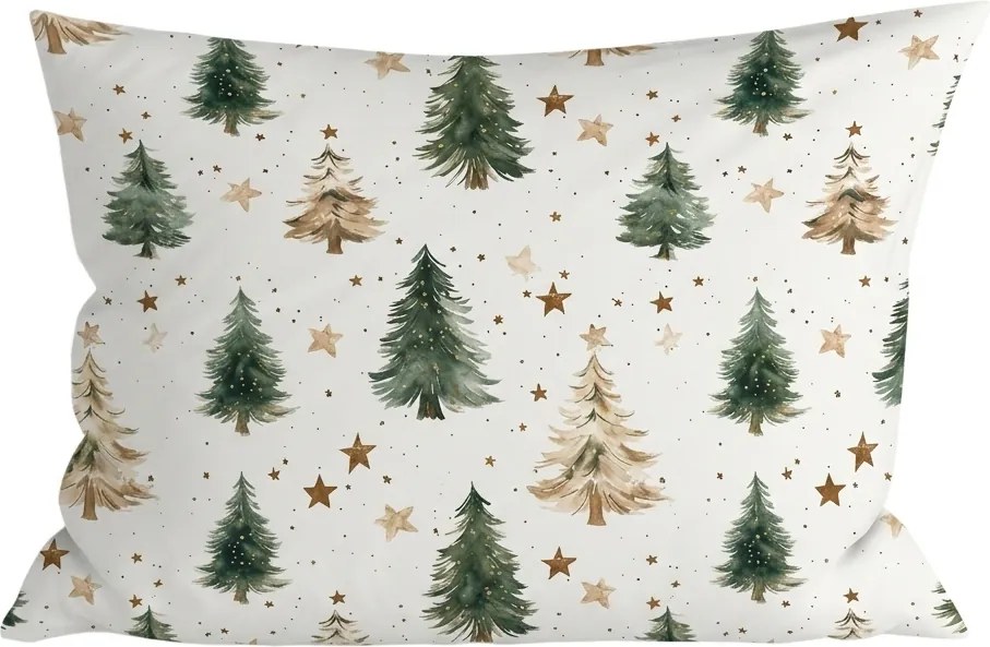 Bavlnená obliečka na vankúš CHRISTMAS FOREST 50x70 cm, farebná