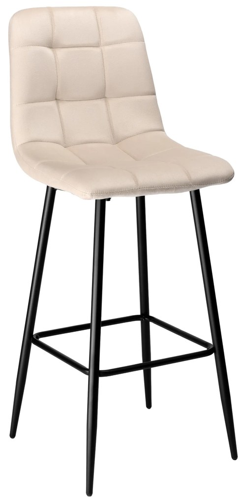 Barová stolička Hamilton zamatová béžová