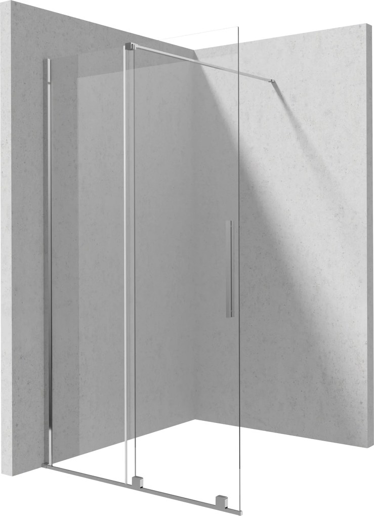 Deante Jasmin, Walk-in posuvná sprchová zástena 900x1950 mm, 6mm číre sklo s ActiveCover, chrómový profil, DEA-KTJ_039R