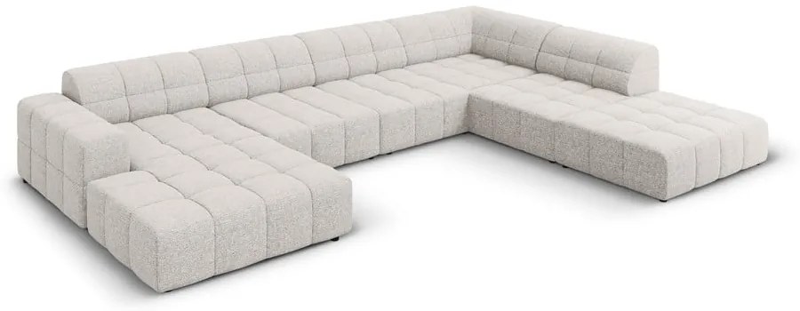 Svetlosivá rohová pohovka (pravý roh/do "U") Chicago – Cosmopolitan Design