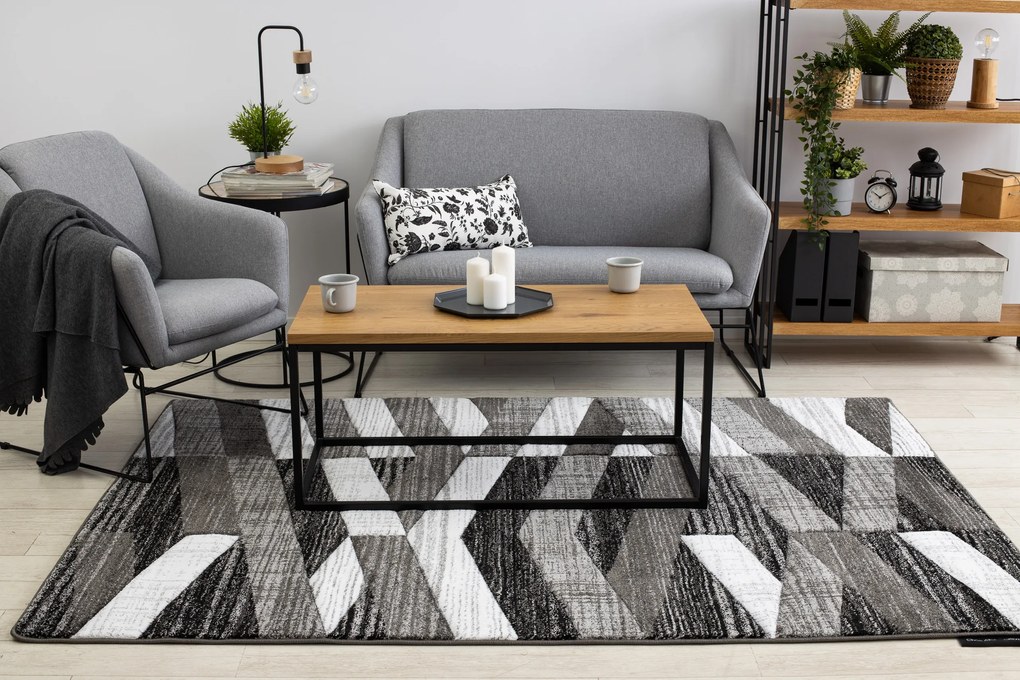 Koberec ALTER Bax pruhy, sivý