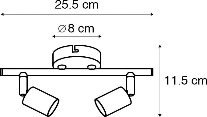 Moderný reflektor biely naklápateľný 2-žiarovkový - Jeany