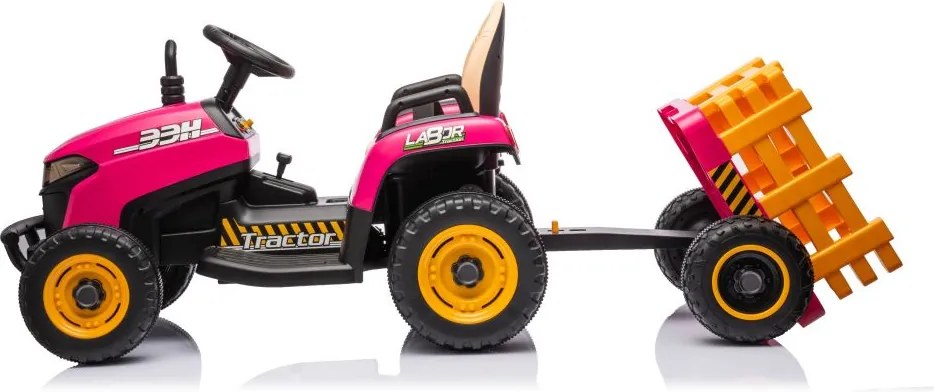 LEAN CARS Batériový traktor BBH-030 ružový