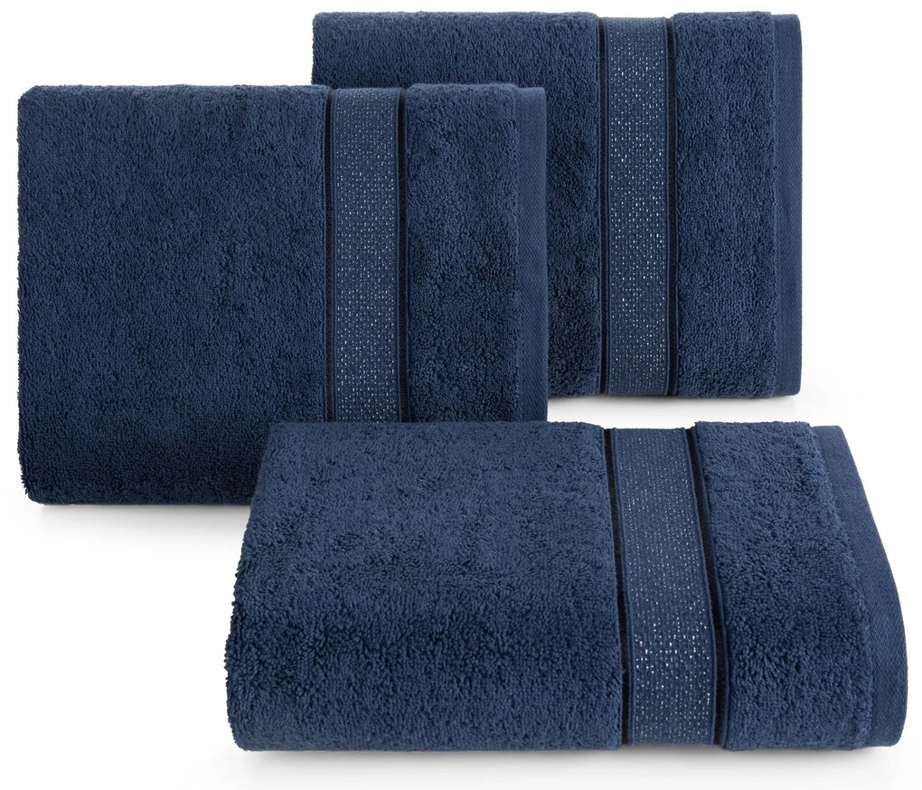 BAVLNENÝ UTERÁK LIANA 70X140 CM TMAVOMODRÁ