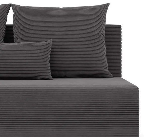 Dvojmiestna pohovka FERMO Poso rozkladacia, tmavosivá