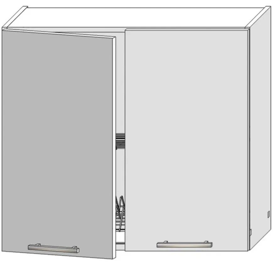 Skrinka do kuchyne Bono W80su Alu Biela Alaska/Biely