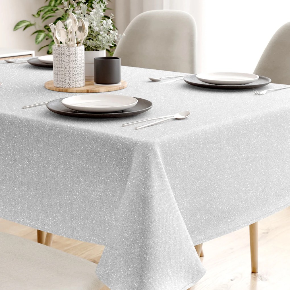 Goldea hranatý obrus - strieborný s trblietkami 50 x 100 cm