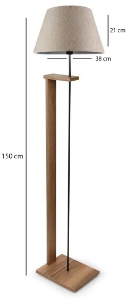 Stojacia lampa AYD 1xE27/40W/230V béžová/hnedá