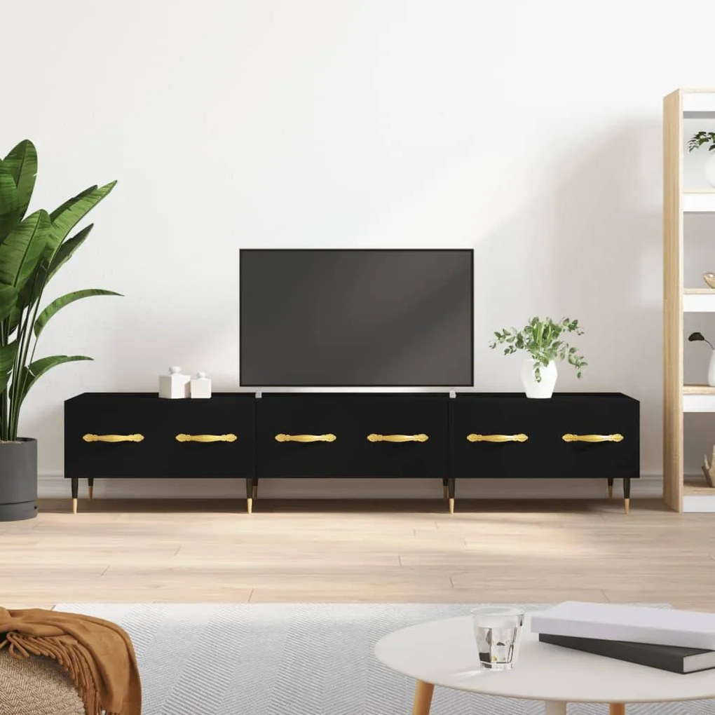 TV skrinka, čierna 150x36x30 cm, kompozitné drevo 829133