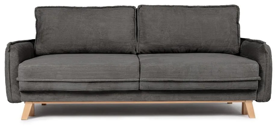 Sivá menčestrová rozkladacia pohovka 218 cm Tori – Bonami Selection