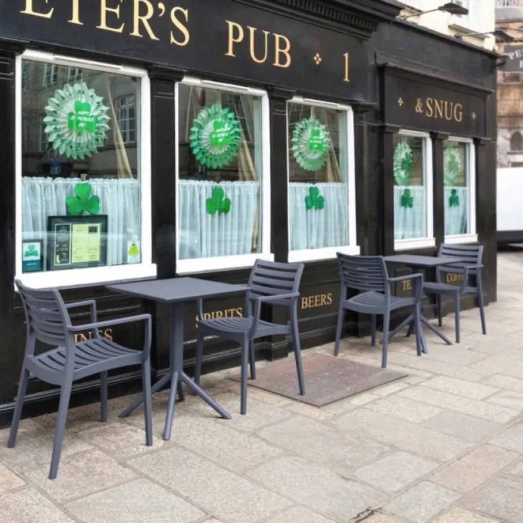 SKY FOLDING 60 sklopný záhradný stôl dark grey