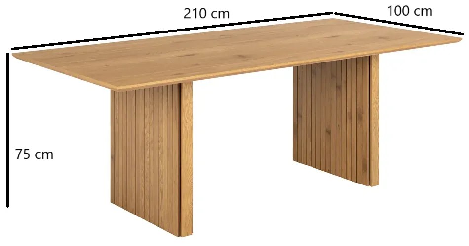 Jedálenský stôl COLIMA 210 cm dub divoký