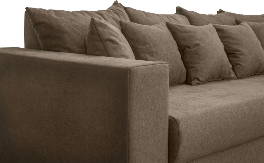 Pohovka rozkladacia na lôžko Genf, gaštanová hnedá látka