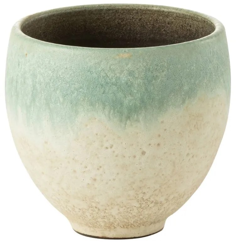 Šedý keramický obal na kvetináč - Ø 24*Ø 21*22 cm