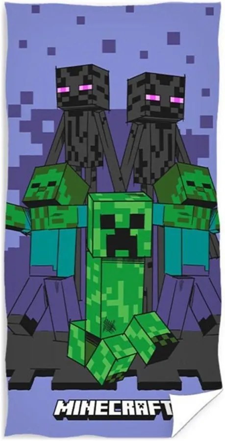 Plážová osuška Minecraft - motív Enderman Monsters - 100% bavlna s gramážou 300 g/m² - 70 x 140 cm