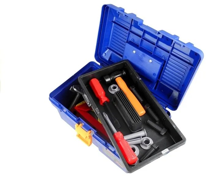 Lean Toys Sada náradia v modrom kufríku - 31 položiek