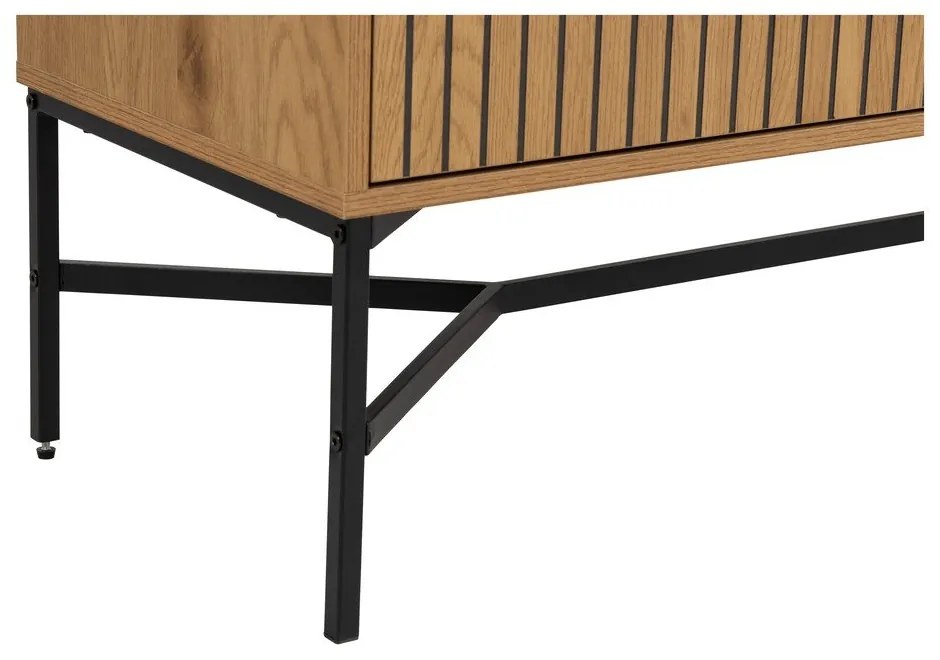 Nízka komoda v dekore duba v prírodnej farbe 180x70 cm Jaipur – Actona