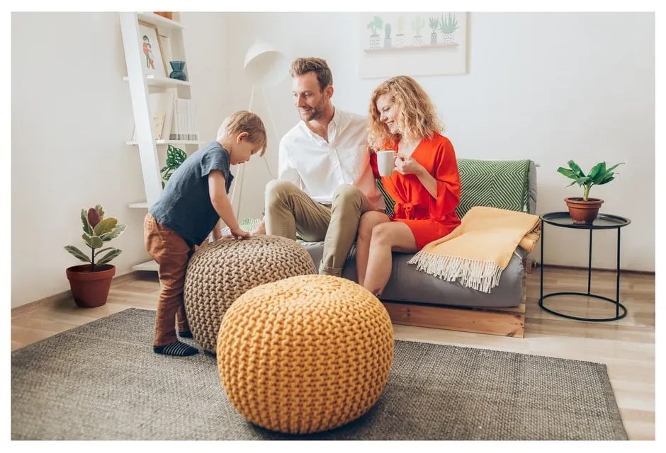 Tmavosivý puf na sedenie Bonami Essentials Jagger