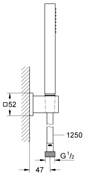 GROHE 27703000 - Sprchový set VITALIO START 100 1 prúd 1250 mm lesklý chróm