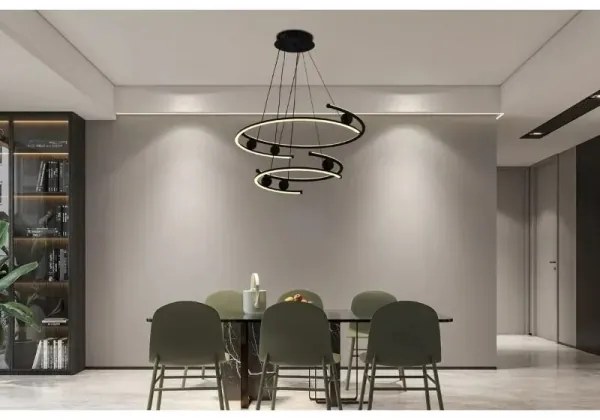 LED Stmievateľný luster na lanku LED/170W/230V 3000-6500K + diaľkové ovládanie