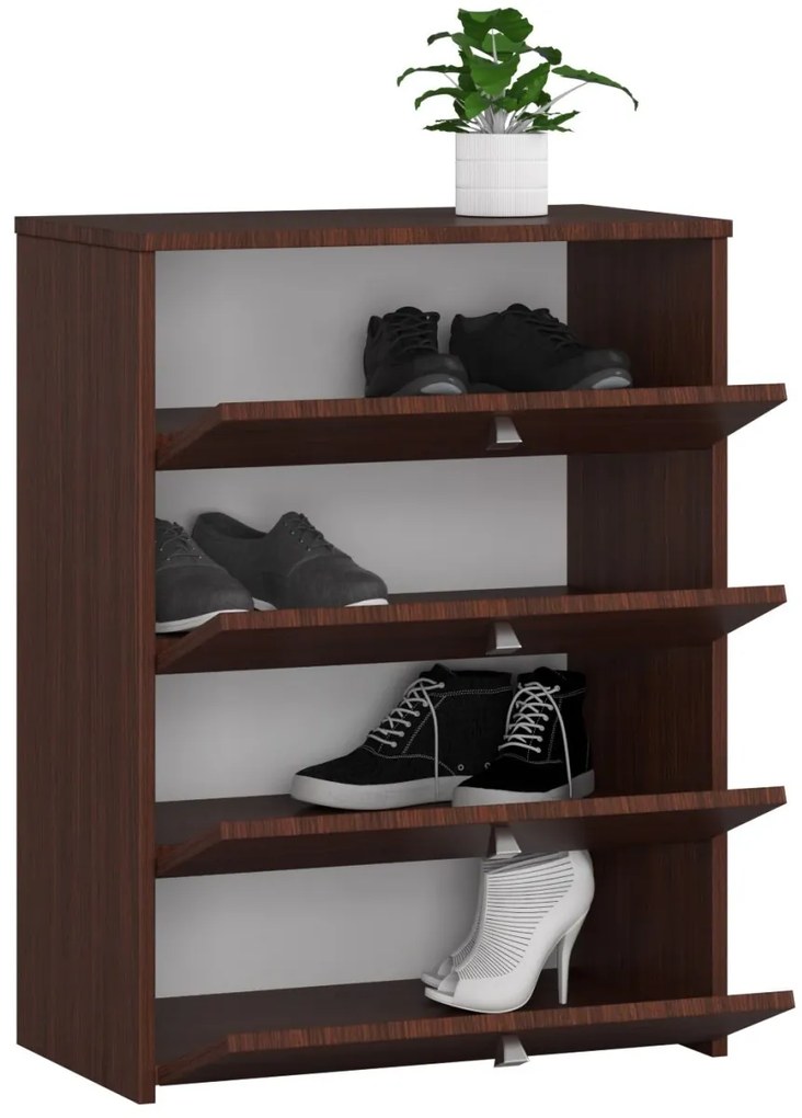 Skriňa na topánky Marienne 60 cm - 4 dvierka wenge