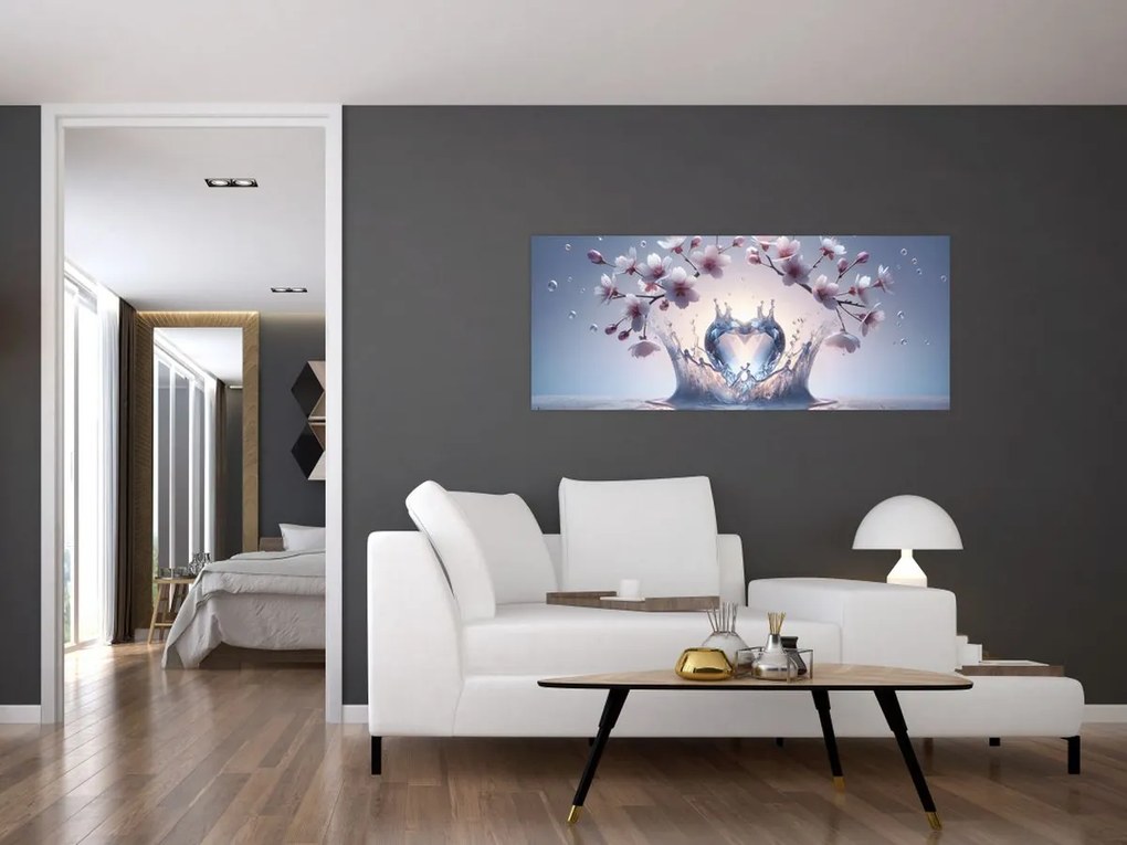 Obraz - Diamantové srdce (120x50 cm)