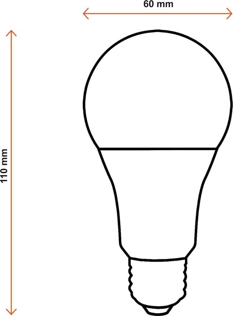 BERGE LED žiarovka - E27 - 10W - 800Lm - teplá biela