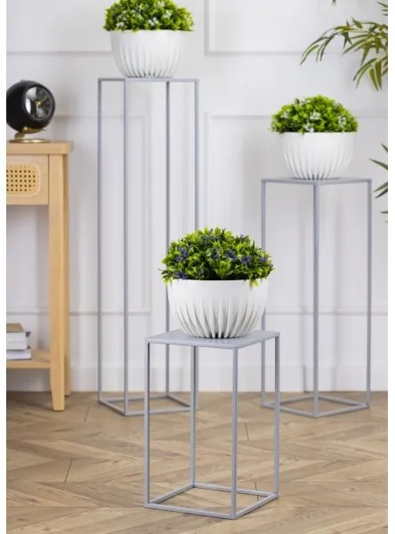 Stojan na kvety 40x24 cm šedá