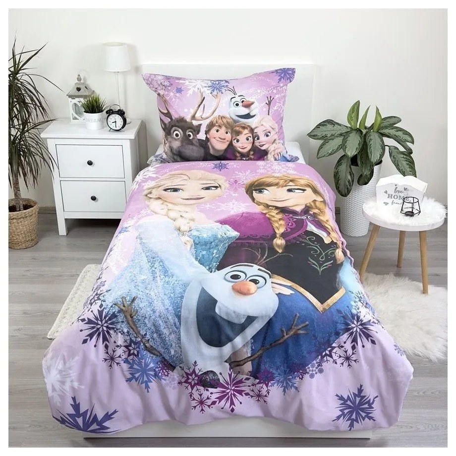 Bavlnená detská obliečka na jednolôžko 140x200 cm Frozen – Jerry Fabrics