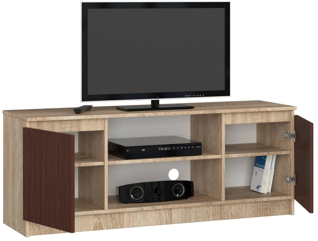 TV stolík Dariel  (dub sonoma + wenge). Akcia -17%. Vlastná spoľahlivá doprava až k Vám domov. 1069395