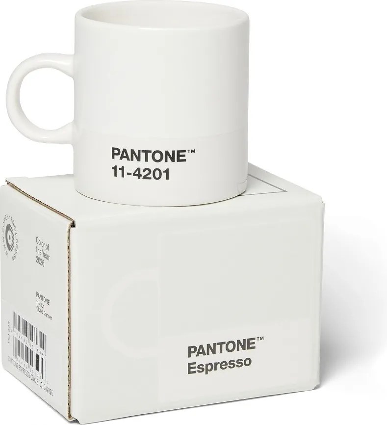 Biely keramický hrnček na espresso 120 ml Cloud Dancer - Pantone