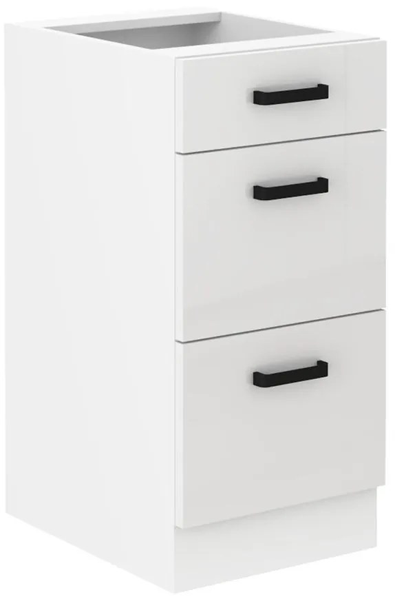 Kuchynská skrinka MIA biely lesk/biely 40d 3s bb