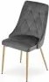 Set 2 stoličiek IMOLA - sivý zamat / nohy vo farbe dreva