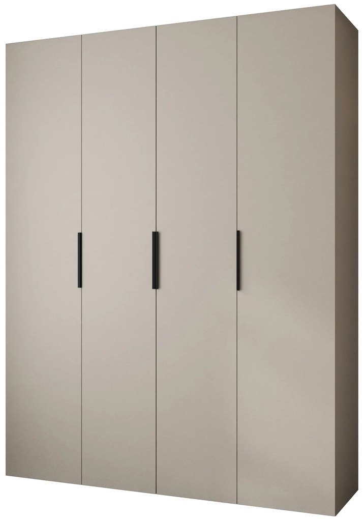 Šatníková skriňa 190 cm Carmela 40-4 (kašmír + čierna). Akcia -20%. Vlastná spoľahlivá doprava až k Vám domov. 1126671