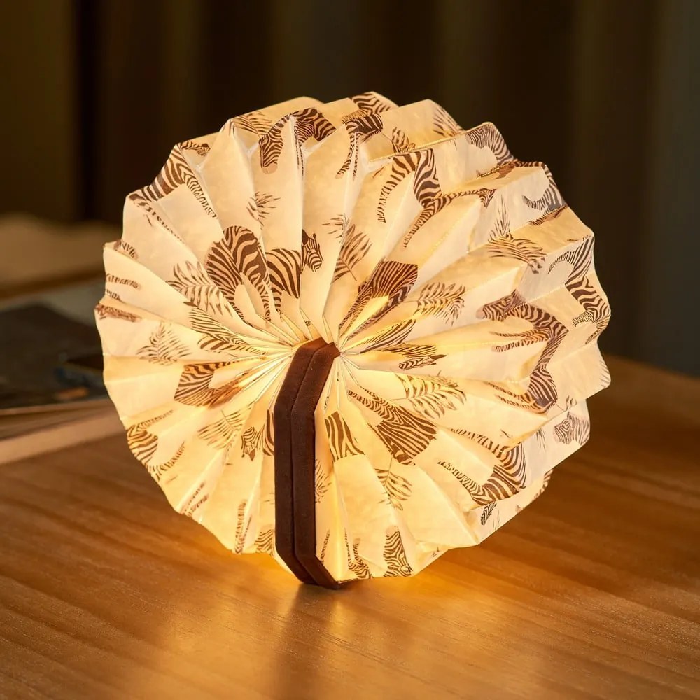 Tmavohnedá stmievateľná stolová lampa (výška 3,5 cm) Velvet Accordion – Gingko